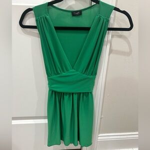 Simple USA Green blouse with tie in back. size S